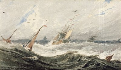 Boote auf stürmischer See von Francois Louis Thomas Francia